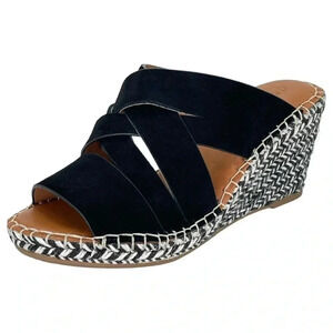 Gentle Souls Charli Strappy Leather Womens Wedge Sandals Size 7.5M NWOB